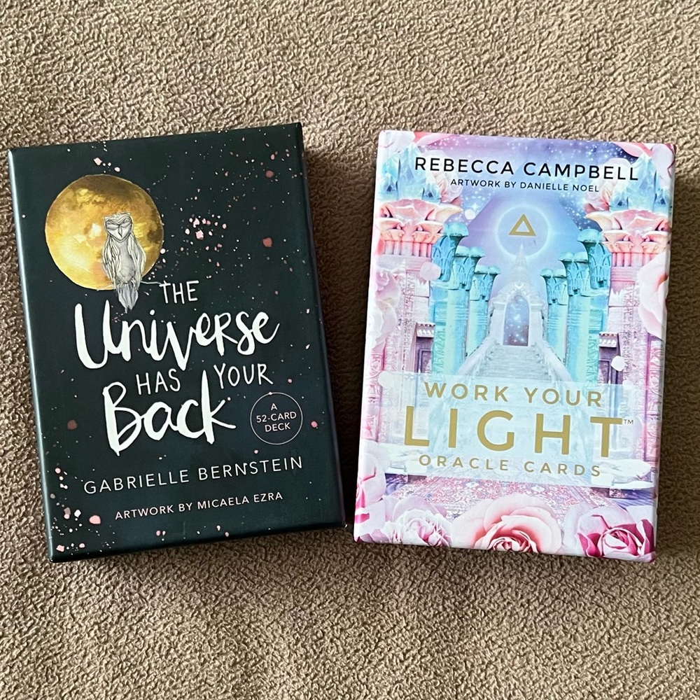 Work Your Light Oracle Cards & The Universe Has Your Back Card Deck Tarot Cards